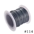 Premium 1.0mm gray Korean waxed polyester cord for DIY jewelry making, color #114 - 1.0mm / 114# Dark Gray (10m)
