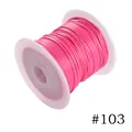 Premium 1.0mm pink Korean waxed polyester cord roll #103 for DIY jewelry crafts - 1.0mm / 103# Rose Red (10m)
