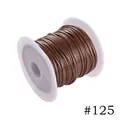 High-quality 1.0mm brown Korean waxed cord on white spool for DIY jewelry crafts, color #125 - 1.0mm / 125# Brown (10m)