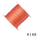 Professional 1.0mm coral orange polyester wax cord for DIY jewelry making, color code #148 - 1.0mm / 148# Light Orange (10m)