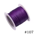1.0mm purple Korean polyester wax cord on white spool for DIY jewelry making #107 - 1.0mm / 107# Dark Purple (10m)
