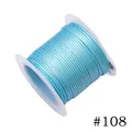 Spool of 1.0mm light blue polyester wax cord for DIY jewelry crafting, color code #108 - 1.0mm / 108# Light Blue (10m)
