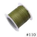 1.0mm olive green waxed polyester cord for DIY jewelry making roll #110 - 1.0mm / 110# Olive Green (10m)