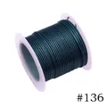 1.0mm dark teal Korean wax cord spool for DIY jewelry making, item color code #136 - 1.0mm / 136# Peacock Green (10m)