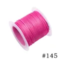 Bright pink 1.0mm Korean waxed cord roll for DIY jewelry making, polyester fiber color #145 - 1.0mm / 145# Rose Red (10m)