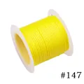 1.0mm yellow Korean wax cord spool for DIY jewelry crafts, 10 meters polyester rope - 1.0mm / 147# Bright Yellow (10m)