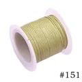 Olive green 1.0mm Korean waxed cord for DIY jewelry making and crafts, 10 meters roll - 1.0mm / 151# Grass Green (10m)
