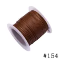 Premium 1.0mm brown Korean waxed polyester cord for DIY jewelry making, color #154 - 1.0mm / 154# Dark Brown (10m)