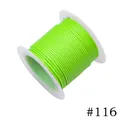 1.0mm lime green waxed polyester cord roll for DIY jewelry making #116 - 1.0mm / 116# Fluorescent Green (10m)