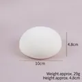 Simulation large white steamed bun model artificial food prop for photography 10cm - 10cm Flat Steamed Bun - White (PU) Without Clip