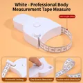 Professional white retractable body measuring tape with Y-handle for fitness and tailoring - White (Double-sided CM) / White