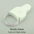 Metro a nastro retrattile verde nordico con scale in cm e pollici per il fitness - Verde (Pollici + CM) / Verde