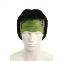 Tocado aterrador de monstruo de Frankenstein para Halloween con piel verde y peluca negra - Talla única / Tocado de Frankenstein / Verde