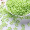 Perles étoile évidée en ABS vert clair pour bricolage de coques et accessoires - Vert clair