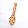 Ergonomic double-sided wooden bath brush with natural pig bristles and massage nubs - 10104-1 Small Double-Sided Brush 21*10*5cm