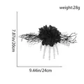 Halloween ghost hand hair clip with black flower and mesh details for party decorations - Skeleton Hand With Black Flower And Dry Branches (L2-4黑花) / 24x7x20cm / Black Flower
