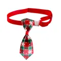 Vue détaillée de la cravate de Noël pour animaux avec motif de flocon et boucle - Style 8 / 1*(20-36)CM