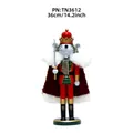 Traditional 36cm wooden Nutcracker Mouse King puppet ornament with sword for home decor - Cloak Fencing Mouse (TN3612) / 36cm