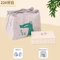 Tragbares Mini-Mahjong-Set mit Krokodil-Aufbewahrungstasche in Elfenbeinweiß. - Nr. 22 Elfenbeinweiß / Handtasche Und Würfel