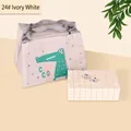 Tragbares Mini-Mahjong-Set in Elfenbeinweiß mit Reisetasche - Nr. 24 Elfenbeinweiß / Handtasche Und Tischtuch Und Würfel