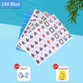 Portables 24# Blau Mini Mahjong-Set für Reisen mit zwei Würfeln und Aufbewahrungsbeutel. - Blau / Aufbewahrungstasche Und Würfel