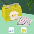 Tragbares Mini-Mahjong-Set mit einer niedlichen grünen Alpaka-Tasche und zwei Würfeln - Nr. 24 Grün Zebra / Handtasche Und Würfel