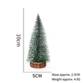 Miniatuur kerstboom 10cm met sneeuw en houten voet voor DIY vakantie decoratie - Regular Fit / 10cm