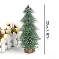 Miniatuur bevroren ceder kerstboom tafeldecoratie met sneeuweffect 20 cm hoogte - Pagode Besneeuwde Stijl / 20cm
