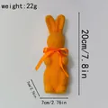 Detailed orange flocked Easter bunny figurine with dimensions 20cm height and weight 22g - 20cm Height / Gilded Orange
