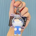 Cute space series astronaut cat keychain with transparent helmet and blue suit - Cat / Blue