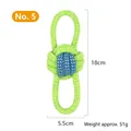 Green and blue cotton rope dog toy Size 5 weight 51g 18x5.5cm - No. 5 (B10102)