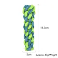 Size 6 durable braided cotton dog rope toy in blue and green for aggressive chewers - No. 6 (B10102)