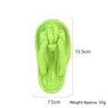 Green sandal-shaped cotton rope dog chew toy for pet dental health and cleaning. - No. 12 (B10102)
