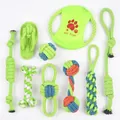 Comprehensive 9-piece durable cotton rope dog toy set for teething and dental care - 9-Piece Assortment A (B10102)