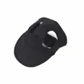 Stylish black canvas sun hat for dogs and cats with ear holes for summer outdoor comfort - S / Black