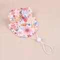 Joli chapeau de soleil floral pour animaux avec oreilles de lapin et mentonnière réglable - S / Style Oreilles de Lapin (B04419) / Fleur Rose