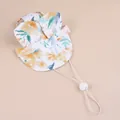 Chapeau de soleil d'été à fleurs pour animaux avec oreilles de lapin et sangle réglable - S / Style Oreilles de Lapin (B04419) / Fleur verte