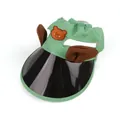 Chapeau pare-soleil vert pour animaux avec oreilles d'ours mignonnes - S / Style Broderie Ours (B06215) / Vert