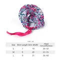 Chapeau de soleil floral pour chiens et chats avec un tableau des tailles détaillé - S / Style Floral Bleu (B35204) / Floral Bleu