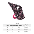Chapeau de soleil floral pour animaux avec sangle réglable et trous d'oreilles pour chiens - S / Style Floral Noir (B35204) / Noir Fleuri