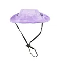 Chapeau de soleil réglable pour animaux mauve avec trous pour oreilles de chat et chien - S / Violet