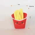 Cute plush french fries squeaky toy for dogs and cats, 15x15cm red plush pet toy - French Fries