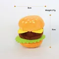 Soft plush hamburger squeaky toy for small dogs and cats, bite resistant dog toy - Small Burger