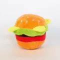 Weiches Plüsch-Hamburger-Quietschspielzeug für Hunde, Maße 11,5 cm und Gewicht 60 g - Großer Burger