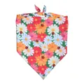 Floral pet bandana featuring vibrant daisy and ladybug print for cats and small dogs - L64*45*45 / Daisy Ladybug