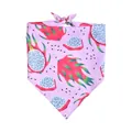 Pink pet bandana featuring vibrant dragon fruit pattern print for cats and dogs - L64*45*45 / Pink Dragon Fruit