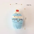 Morbido peluche a forma di cupcake blu per cani e gatti, dimensioni 12x7 cm, 14 g - Torta Blu