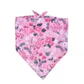 Pink floral printed pet bandana bib for cats and dogs, Valentine's Day themed accessory - L64*45*45 / Pink Floral