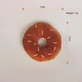 Durevole giocattolo per cani a forma di ciambella di peluche da 11cm e peso 17g - Ciambella caffè