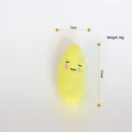 Peluche giallo a forma di banana per cani con viso ricamato, dimensioni 11x7cm e 18g - Luna Giallo